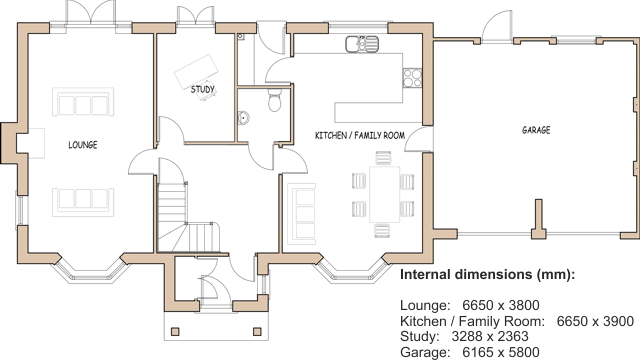 Type A Plan: ground floor